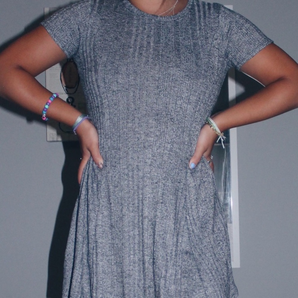 Gray mini dress